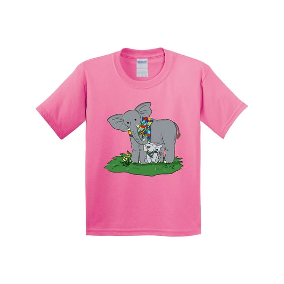 Inktastic Autism Support Elephants Youth T-Shirt