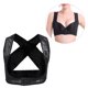 thumbnail image 3 of Corrector de postura transpirable, cinturón ajustable para soporte de hombros y espalda, negro (M), 3 of 8