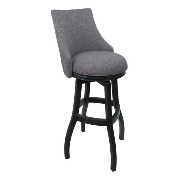 Swivel Wood Bar Stool Extra Tall 34" - Mojeva Grey - Grey