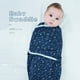 thumbnail image 4 of Mantita insular SU3007 3PCS Baby Swaddle Wrap Manta Manta de dormir infantil de algodón suave con lindo patrón de barcos oceánicos para bebés recién nacidos Niños Niñas insular Mantita, 4 of 7