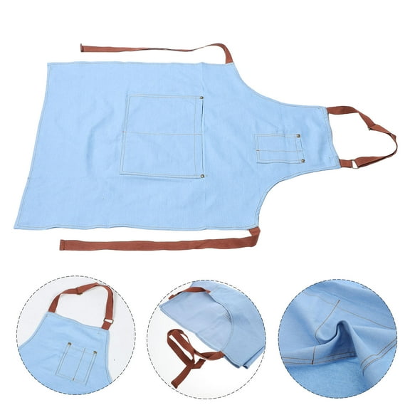 SWETRACE 1Pack Denim Bib Apron for Women with Adjustable Neck Strap and Protective Design 31.5x23.6x0.2in