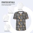 thumbnail image 3 of KLL Bulldog Print for Men's Baseball Shirts,Short Sleeve Casual Shirts Button Down Shirt for Men Beach Summer Wedding Shirt-Large, 3 of 7