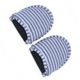 thumbnail image 1 of Pantoufle de Voyage Portable Pliable Réutilisable d'Intérieur en Coton Doux Antidérapante Femme à Rayures Café Pantoufles de Spa, 1 of 7