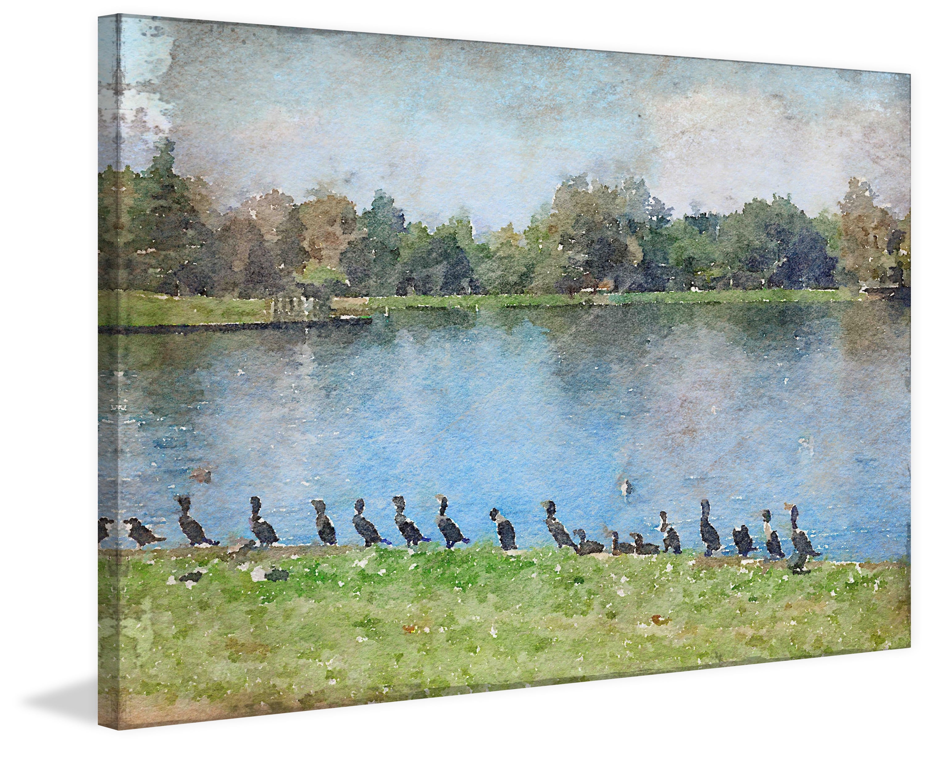 "Spring on the Farm 4" Painting Print on Wrapped Canvas