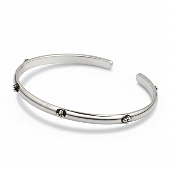 925 Sterling Silver Open Cuff Bangle Bracelet, Handmade Minimalist Bracelet, Everyday Wear Jewelry