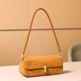 thumbnail image 3 of Bolsos de caja de gamuza sintética vintage para mujer, bolsos y carteras de diseñador de lujo, novedad de 2024, decoración de cerradura de PU, pequeños bolsos de hombro debajo del brazo, 3 of 5
