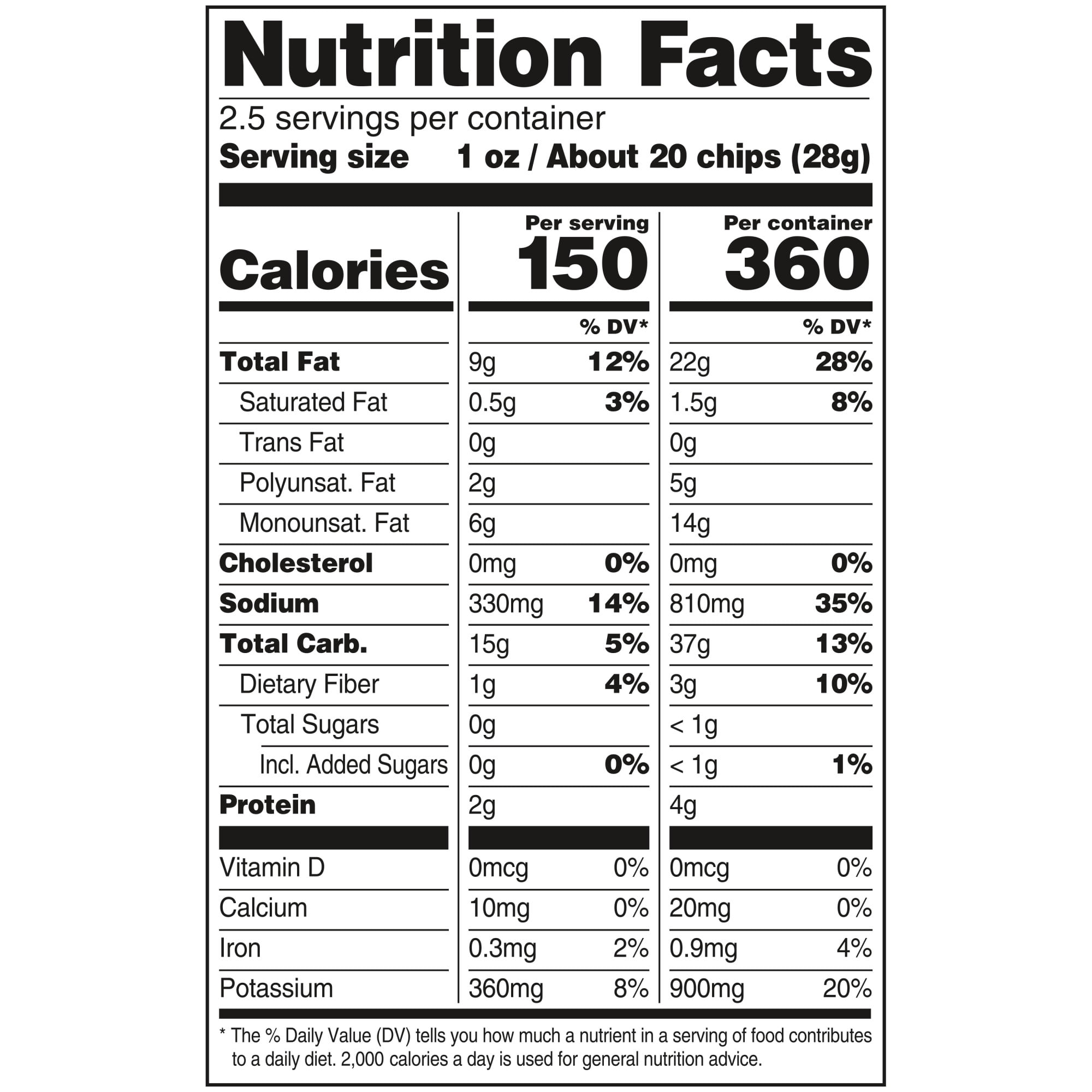 Tom's Potato Chips, Vinegar and Salt, 2.5 oz Snack Bag