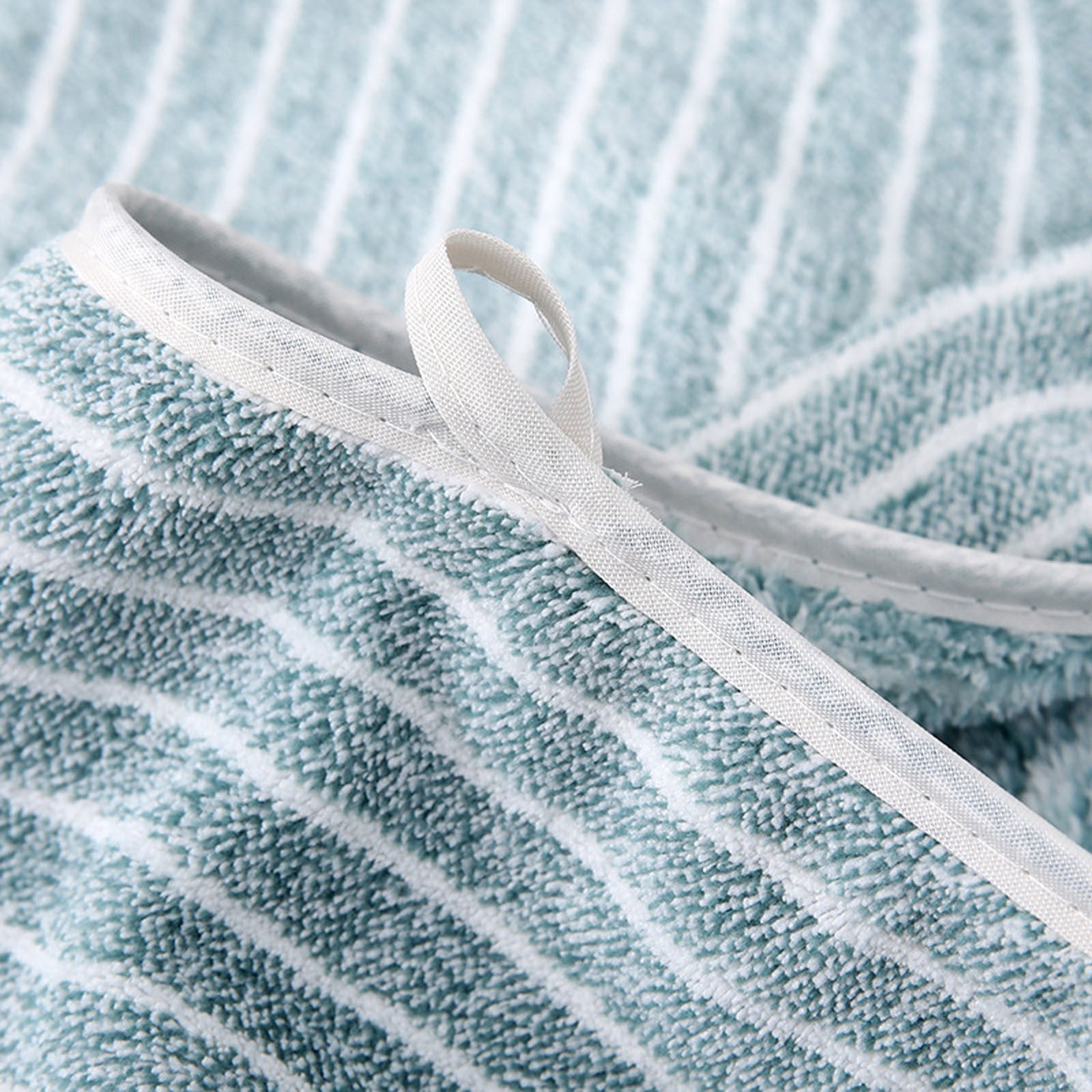 Cadancy 8 Pack Striped Coral Fleece Towels Set includes Bath Towels Face Towels Washcloths, High Absorbency Fast Drying, Ultra Soft Ideal for Family Guest Daily Use
