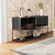 thumbnail image 2 of Armario de almacenamiento, aparador, estante de almacenamiento, muebles modulares, tablero de Metal de acero inoxidable para gabinete de sala de estar, 2 of 4