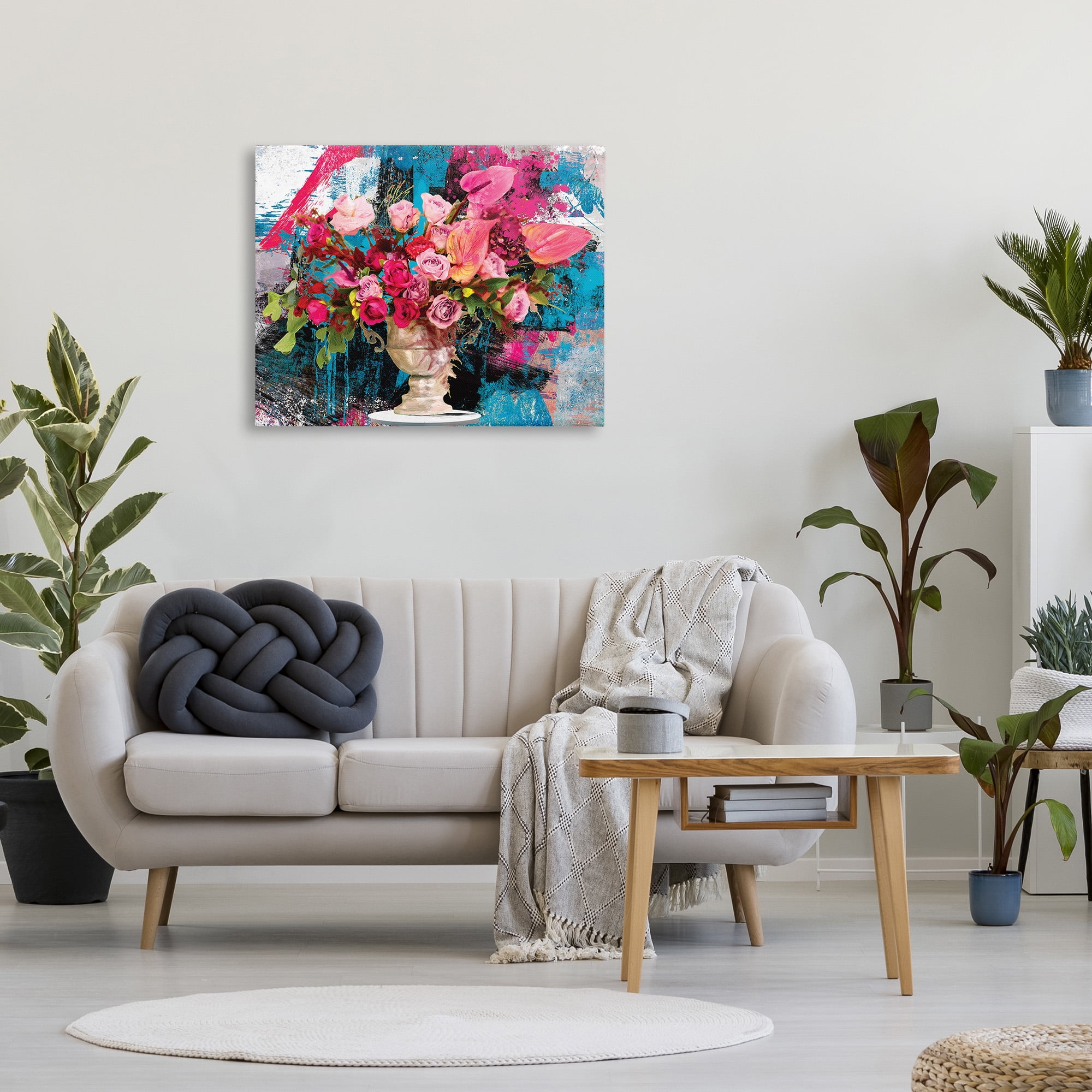 Stupell Industries Urban Rose Bouquet Botanical & Floral Painting Gallery Wrapped Canvas Art Print Wall Art, 40 x 30
