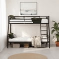 thumbnail image 4 of Ktaxon Twin XL Over Queen Metal Bunk Bed with Stairs & Full-Length Guardrail, Black, 4 of 9