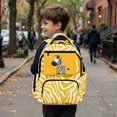 thumbnail image 6 of Xixirimido Kids Backpacks for Boys Girls, 17 Inch Large Capacity Backpack Toddler Elementary Schoolbag for Teens Students Lightweight Durable Bookbag, Yellow Zebra Stripe, 6 of 8