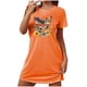 thumbnail image 2 of Camisón corto de talla grande para mujer, camisón de manga corta con estampado de pecho a la moda, camisón para mujer, 2 of 5