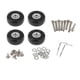 thumbnail image 2 of Kit de reparación de 4 ruedas de repuesto para maletas, ruedas giratorias de metal PU, reparación 45X18mm, 2 of 9