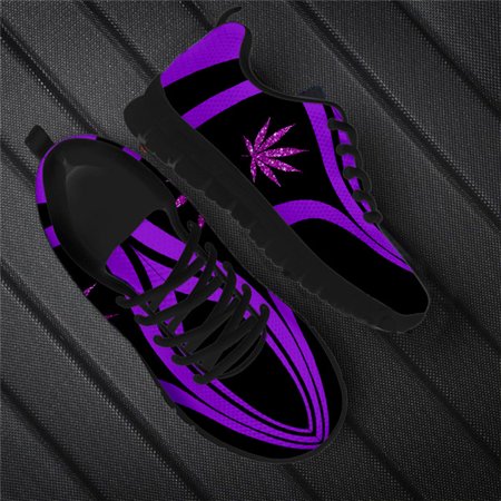 

Fashion 3D Green Weed Leaves Print Flats Jogging Shoes Men Casual Autumn/Spring Mesh Lace Up Sneakers Breathable Male Footwear