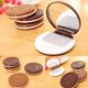 thumbnail image 2 of Espejo de maquillaje redondo plegable portátil con forma de galleta de chocolate, 2 of 7