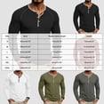 thumbnail image 3 of GEWSEY Men's Henry Long Sleeved T-Shirt Cotton Casual Button Lightweight Pullover Shirt Soft Stretch Tees Tops (Red, XL), 3 of 8