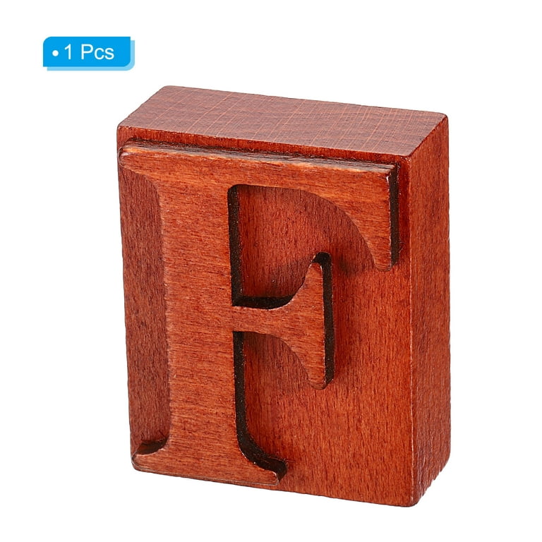 Uxcell Letter Stamps Wood Rubber Stamp Character F Vintage Alphabet Stamps Set Wooden Stamp Stamper, Brown, Size: Small