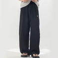 thumbnail image 7 of Akiihool Wide Leg Pants for Men Men's Straight Fit Stretch Cargo Pant Casual Winter Pants Black,M, 7 of 7
