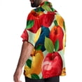 thumbnail image 3 of Fruit Men's Short Sleeve Hawaiian Shirt Button Down Poplin Beach Casual Printed Unisex Summer Tops, 3 of 6