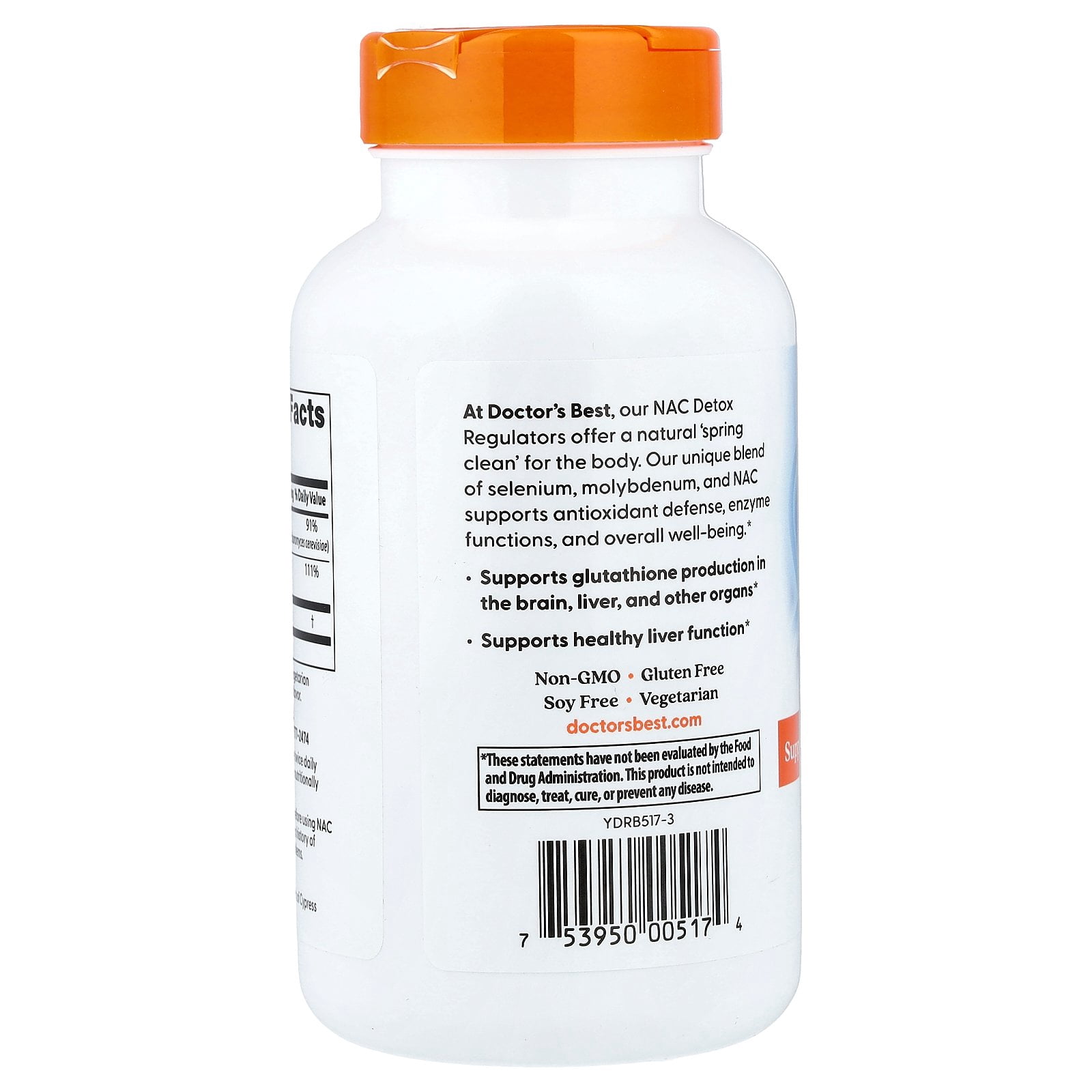 Doctor's Best NAC Detox Regulators, 180 Veggie Caps
