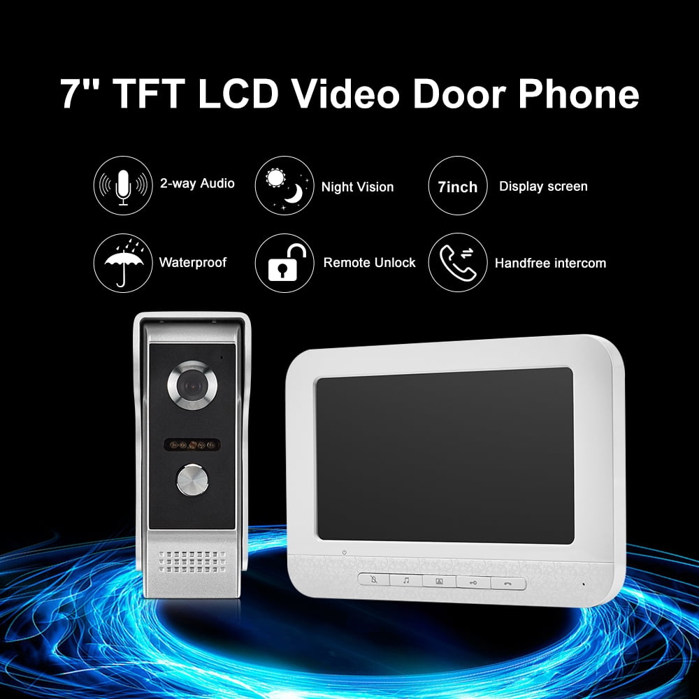 7 pouces vidéo interphone sonnette interphone Kit écran couleur TFT-LCD 1 S8I0 