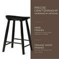 thumbnail image 3 of Open Box Maven Lane Luna Counter Stool in Rustic Black Wood Finish, 3 of 5