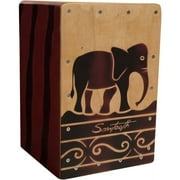 Sawtooth Harmony Series Hand-Stained Elephant Design Travel Size Cajon
