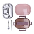 thumbnail image 4 of Stainless Steel Lunch Box Office Worker Student Child Separate Insulated Lunch BoxPink and Purple Four Grid Single Lunch Box, 4 of 7