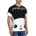 thumbnail image 4 of Yiaed Cat Meow Print Mens Short Sleeve Tight Fit T-Shirt, Crewneck Casual Tee-X-Large, 4 of 5
