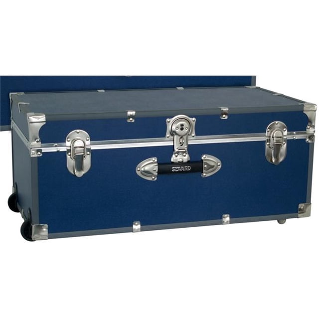 Seward Trunk 6113-19 Collegiate Coffre à Roulettes de 30 Po avec Roues - Bleu