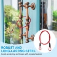 thumbnail image 5 of 3/16" Dia Vinyl Coated Stainless Steel Cable with Loops, 4 Pcs 7 ft (79")  Lanyard Lock for Outdoor Stage Lock, Red, 5 of 7