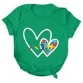 thumbnail image 4 of Aqestyerly T-Shirt de Sensibilisation à l'Autisme pour Femmes Manches Courtes Décontractées Haut d'Été Col Rond Graphique, 4 of 4