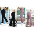 thumbnail image 6 of Sherrylily Girls Yoga Pants V Cross Waist Wide Leg Flare Pants High Waist Bootcut Pants with Pockets, 6 of 7