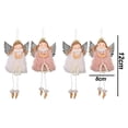 thumbnail image 2 of Adornos navideños con forma de ángel para colgar en el árbol, manualidades navideñas, decoraciones de elfos, 2 of 5
