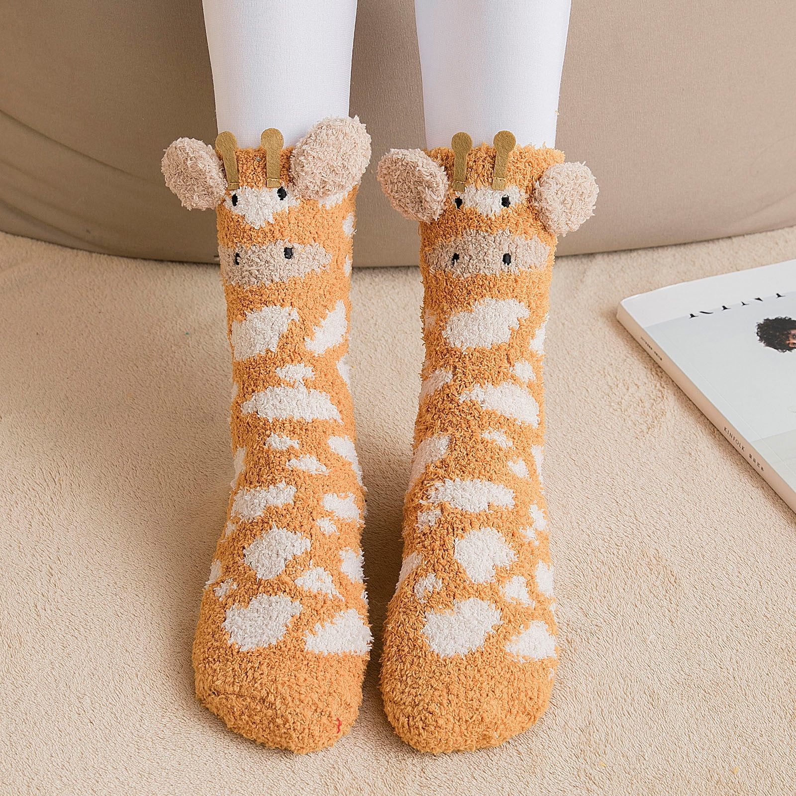 ertutuyi womens cartoon fuzzy socks cozy winter home slipper warm soft