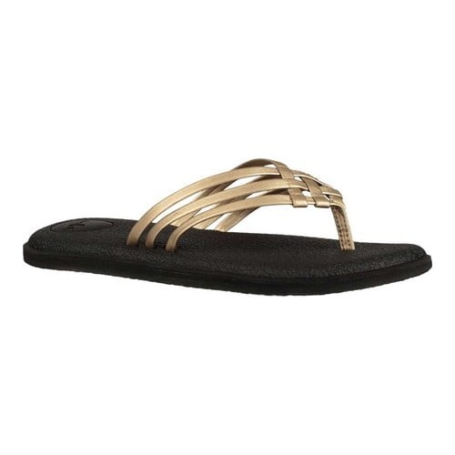 metallic flip flops