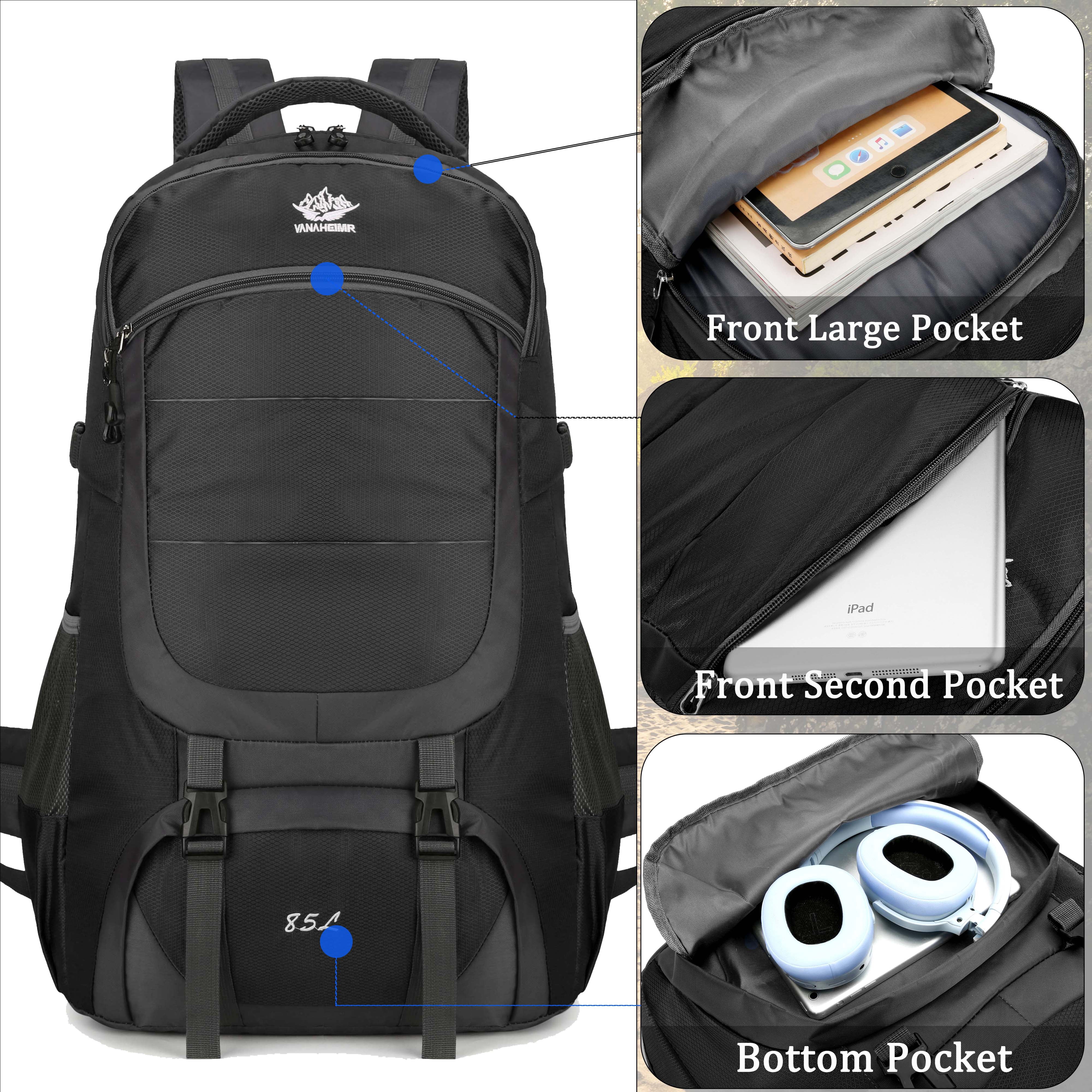 85L Hiking Camping Backpack,Hunting Climbing Backpack for Outdoor,Backpack Water Resistant,Tactical Backpack for Men Women