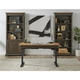 thumbnail image 2 of Executive Bookcase With Wood Doors Mildly Distressed Fully Assembled Brown, 2 of 7