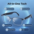 thumbnail image 5 of UNIFULL Bluetooth Smart Audio Glasses for Men Women - Blue Light Protection, Color-Changing Polarized Lenses, Open Ear Speakers, Magnetic Charging, Remote Shutter, Gold, 5 of 10