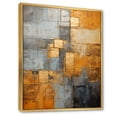 thumbnail image 2 of Designart "Gleaming Geometry Gold Grey painting III" Abstract Collages Floater Framed Canvas Wall Art, 2 of 7
