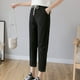 thumbnail image 2 of Pantalones de algodón de talla grande para mujer, pantalones hasta los tobillos, pantalones Hallen de color liso, pantalones de algodón y lino, pantalones de rábano, pantalones casuales sueltos, 2 of 6