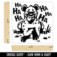 thumbnail image 2 of Spotted Hyena Laughing and Smiling Self-Inking Rubber Stamp Ink Stamper - Orange Ink - Small 1 Inch, 2 of 7