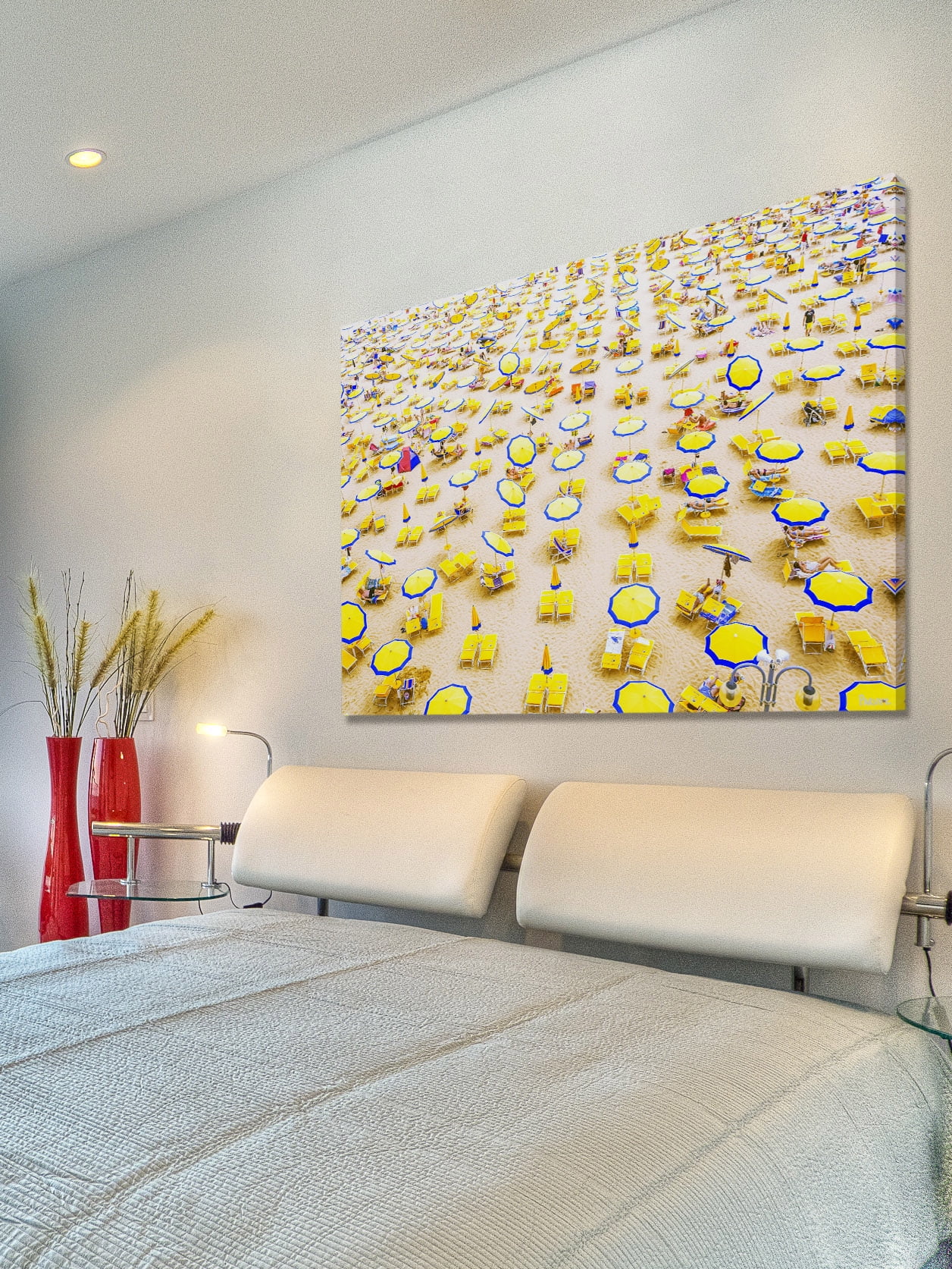 Marmont Hill Yellow Umbrellas Painting Wall Art Print