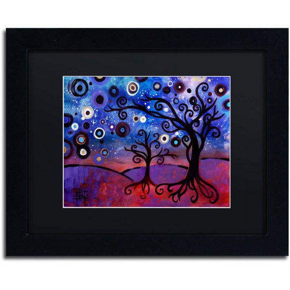 Trademark Fine Art "Star Lit Dream" Canvas Art by Natasha Wescoat, Black Matte, Black Frame