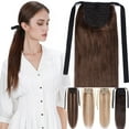 thumbnail image 1 of SEGO Ponytail Extensions Human Hair Tie Up Ponytail Hairpieces Long Straight Clip in Hair Extensions Human Hair for Women, 1 of 6