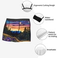 thumbnail image 3 of Susaid Galactic Night Over Meadow Print Men's Mesh Boxer Briefs Cooling Breathable Sports Underwear Wide Waistband Boxer Briefs W/Fly-X-Large, 3 of 5