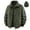 Army Green, variant on Puffer Jacket For Men Reversible Fold Collar Thick Warm Long Sleeve Coat With Pockets Winter Black Coffee Dark Gray