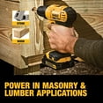 thumbnail image 6 of 20V Max Cordless Drill Driver Set, 2 Speed, High Performance Motor, Includes 2 XR 1.3Ah Li-Ion Batteries, Charger and Contractor Bag (DCD771C2), 6 of 10
