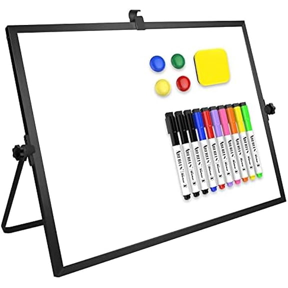 Small Monthly Calendar Dry Erase Whiteboard for Wall, 16in x 12in Magnetic Dry Erase Board, Hanging Double-Sided White Board, Portable Board for Drawing, Kitchen, Planning, Memo, School, Home, Office
